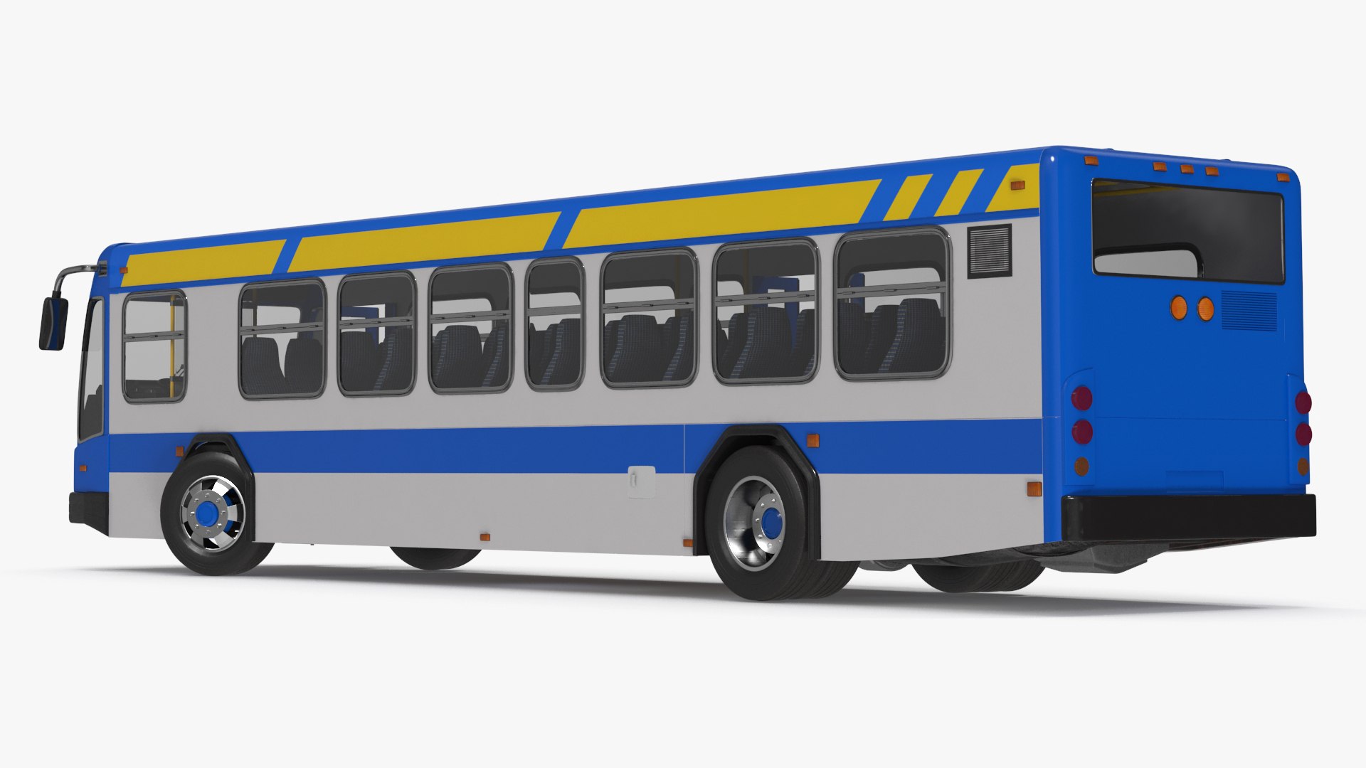 Metro Transit Bus Rigged for Cinema 4D 3D model preview
