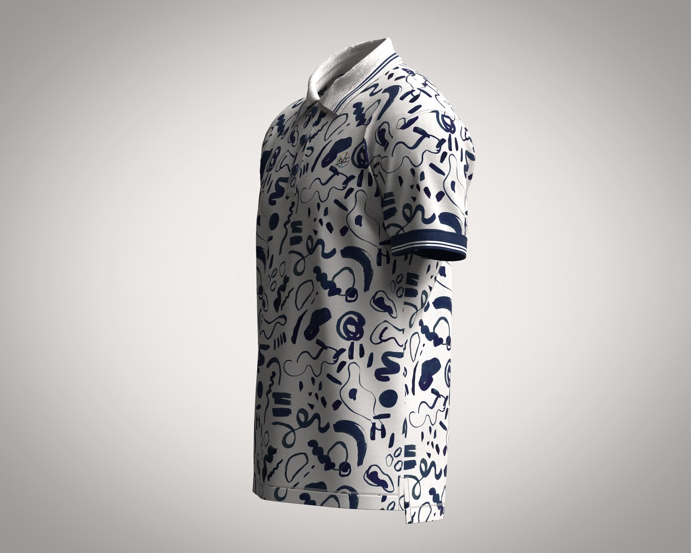 Men's 3D Printed Polo Shirt main image 0