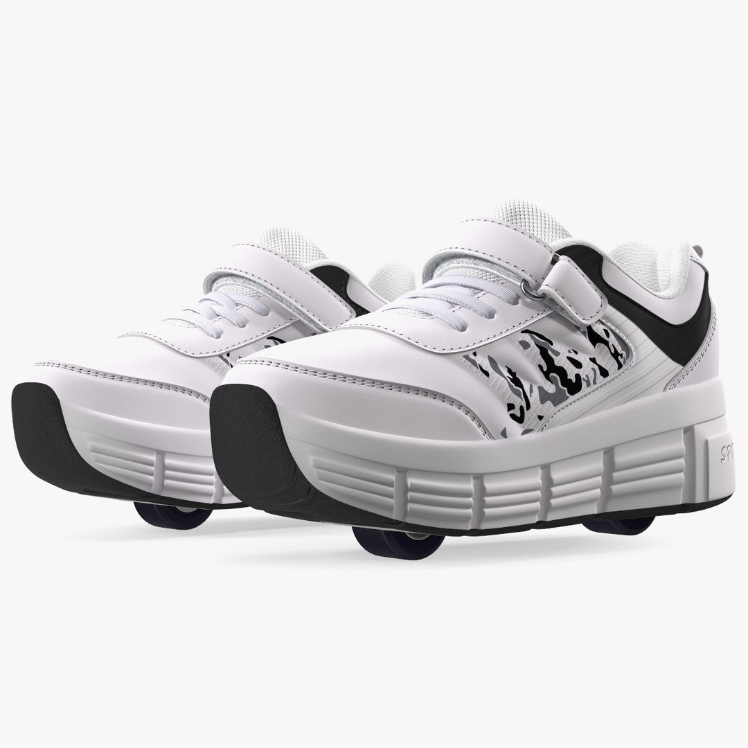 Roller Shoes White 3D model preview