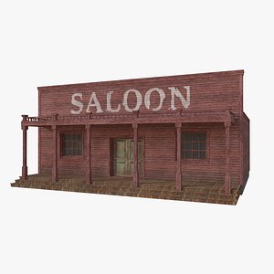 3D model western building