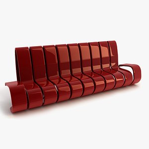 Red Fiberglass Sofa