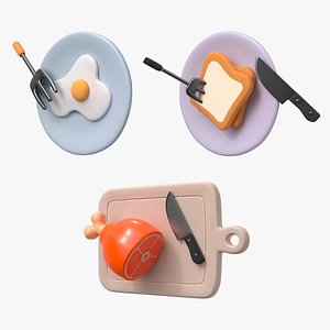 Fridge Magnets Collection 3D model