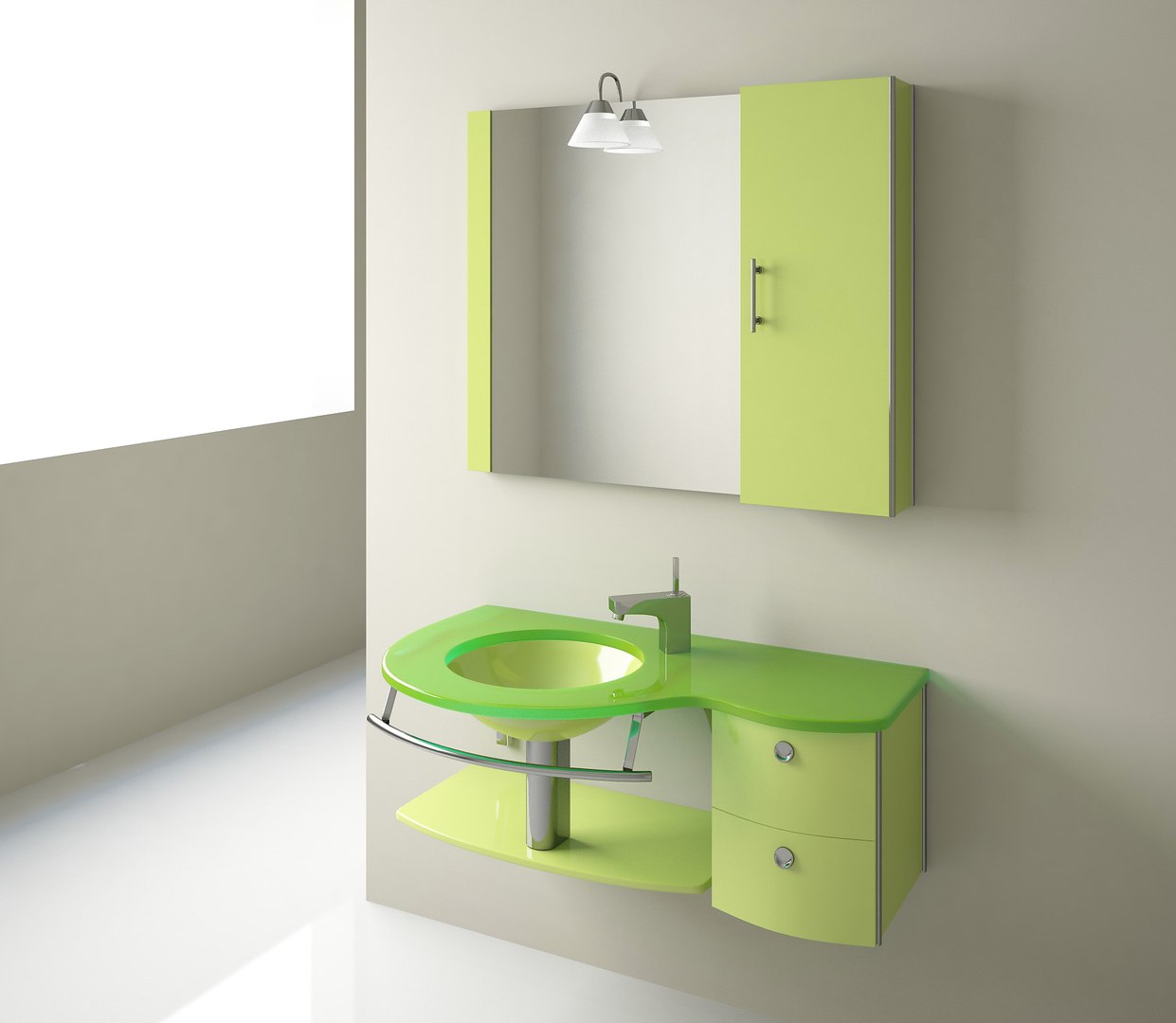 bathroom wash-basin leno ln-1025 3d model