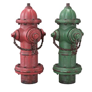 3D Low Poly Fire Hydrant model