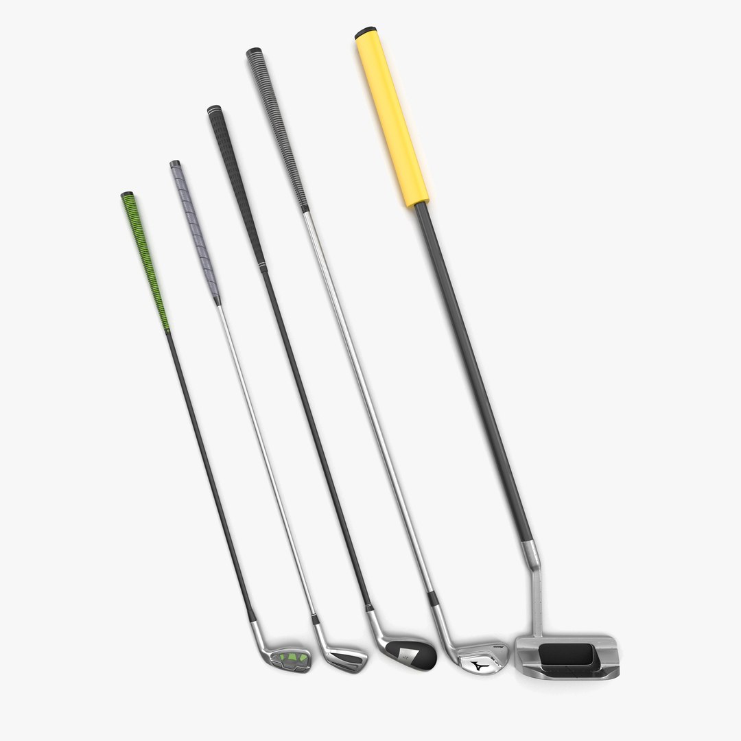 Golf Clubs 3D Models Collection 3D model preview
