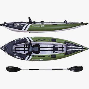 Elkton Outdoors Steelhead Inflatable Fishing Kayak 3D model