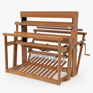 vintage wooden loom model