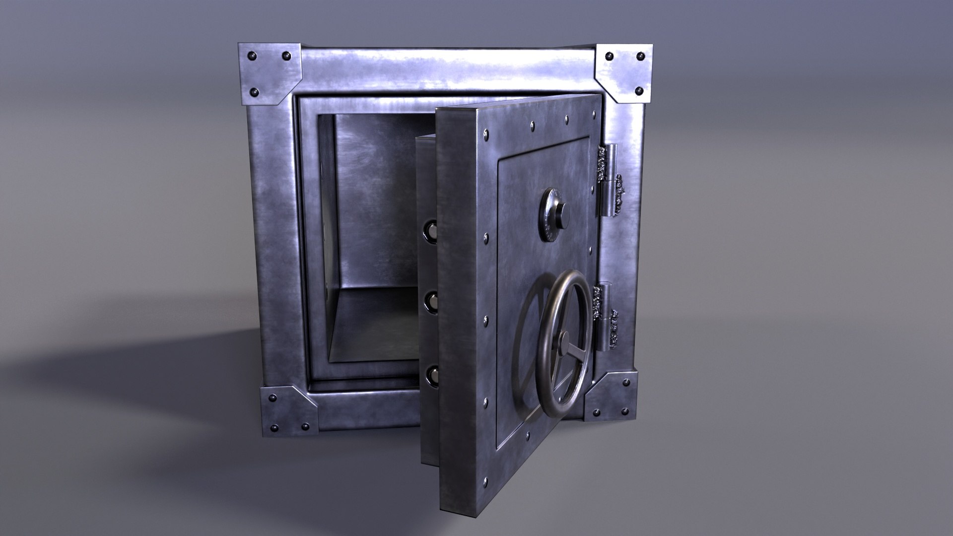 3D Iron Safe VR AR Low-poly PBR Game Ready Unity Low-poly 3D Model ...