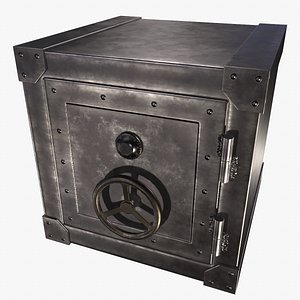 3D Iron Safe VR AR low-poly PBR Game Ready Unity Low-poly 3D model