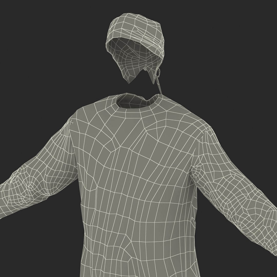 3d surgeon dress 4 modeled model