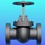 gate valve pipeline 3d model