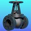 gate valve pipeline 3d model