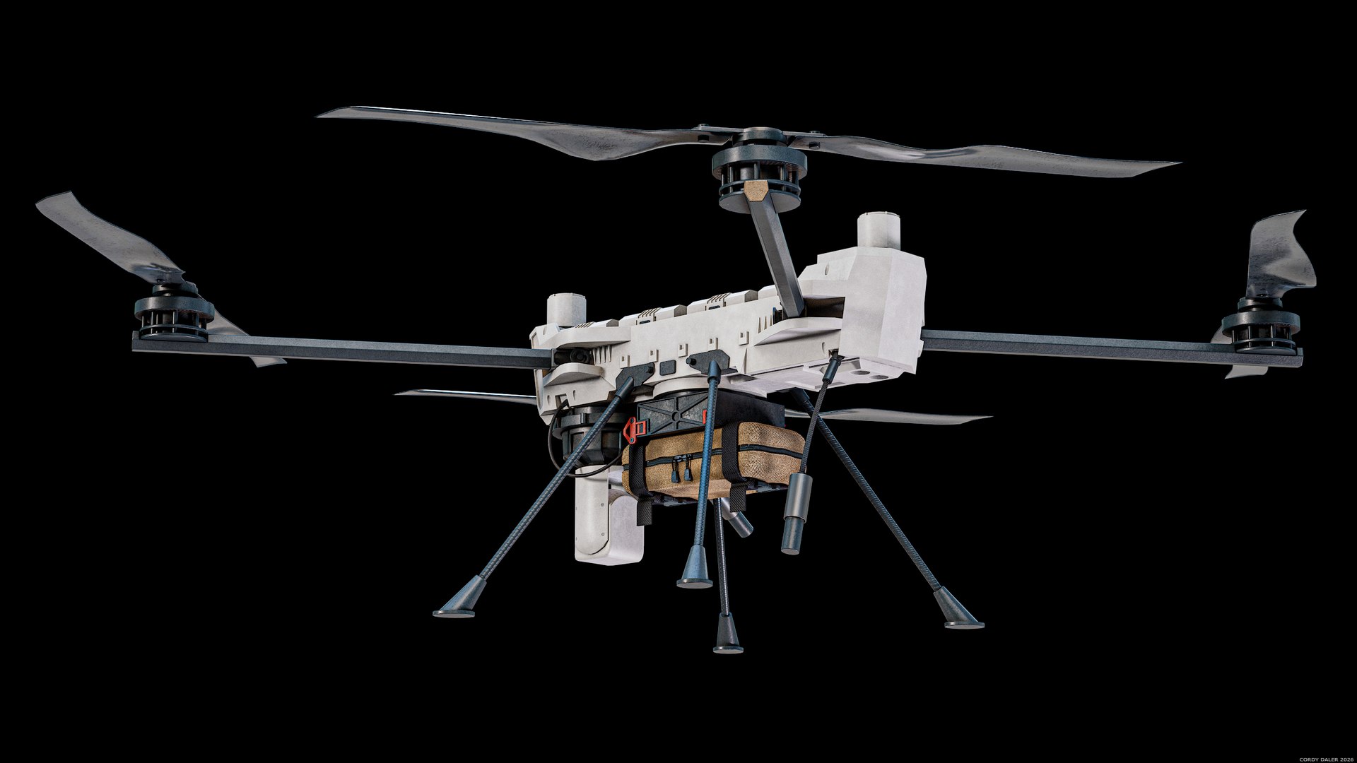 3D C100 Defense Drone With Remote Controller PBR model https://p.turbosquid.com/ts-thumb/P4/RLTrdv/2f/q_viewport_007/png/1765733998/1920x1080/fit_q87/541d47106eccf60751e204af7499ddd2c9a25e3b/q_viewport_007.jpg
