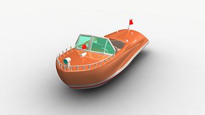 cartoon speedboat 3d ma