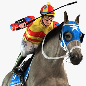 Racehorse and Jockey HQ 002