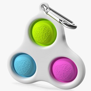 Handheld Simple Dimple Toy with Key Clip