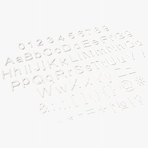 Alphabet porcelain 2 3D