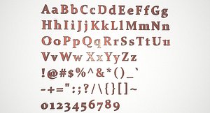 3D english letters