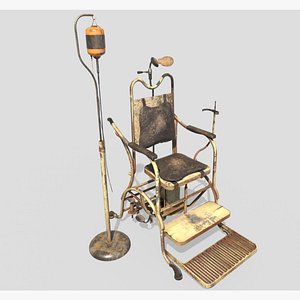 3D model Old Vintage Medical Chair