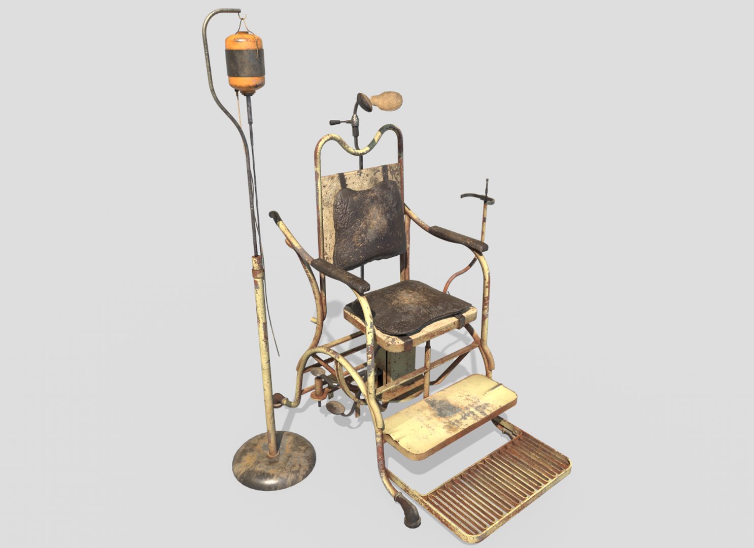3D model Old Vintage Medical Chair TurboSquid 1756356