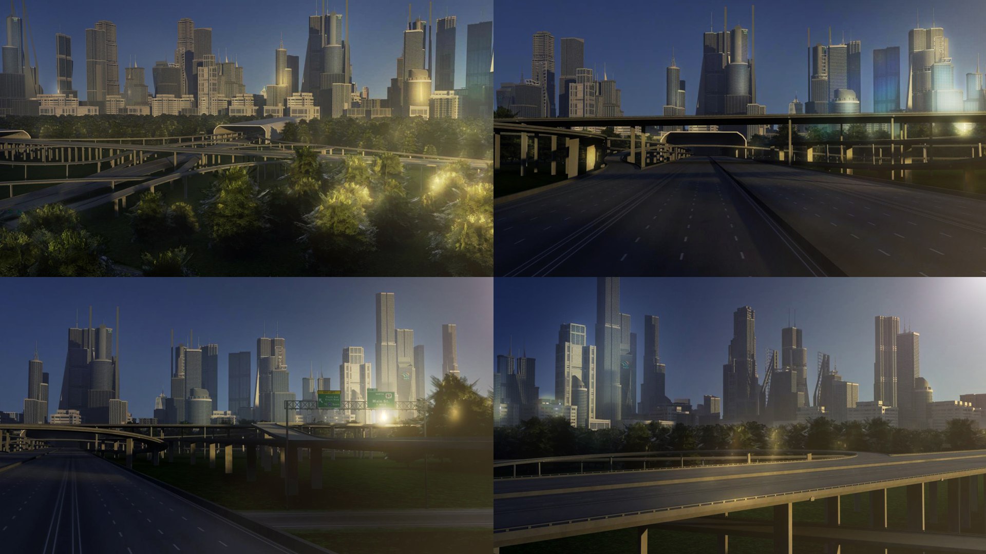 3D Freeway City And Suburbs Collection 2 Model - TurboSquid 1916510