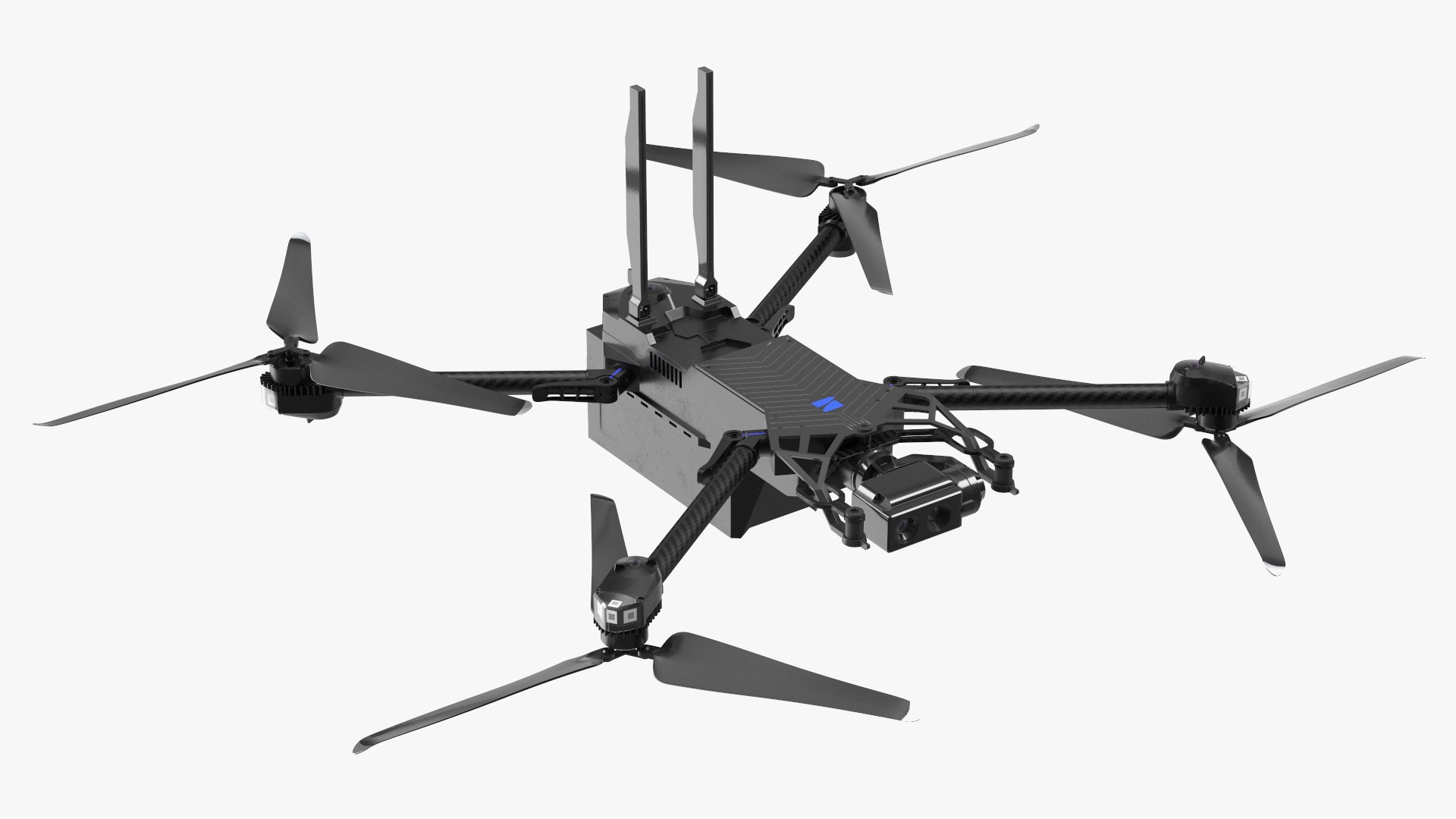 Autonomous Drone Skydio X2 Rigged for Maya 3D model preview