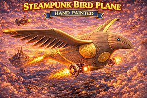Steampunk Bird Plane 3D model