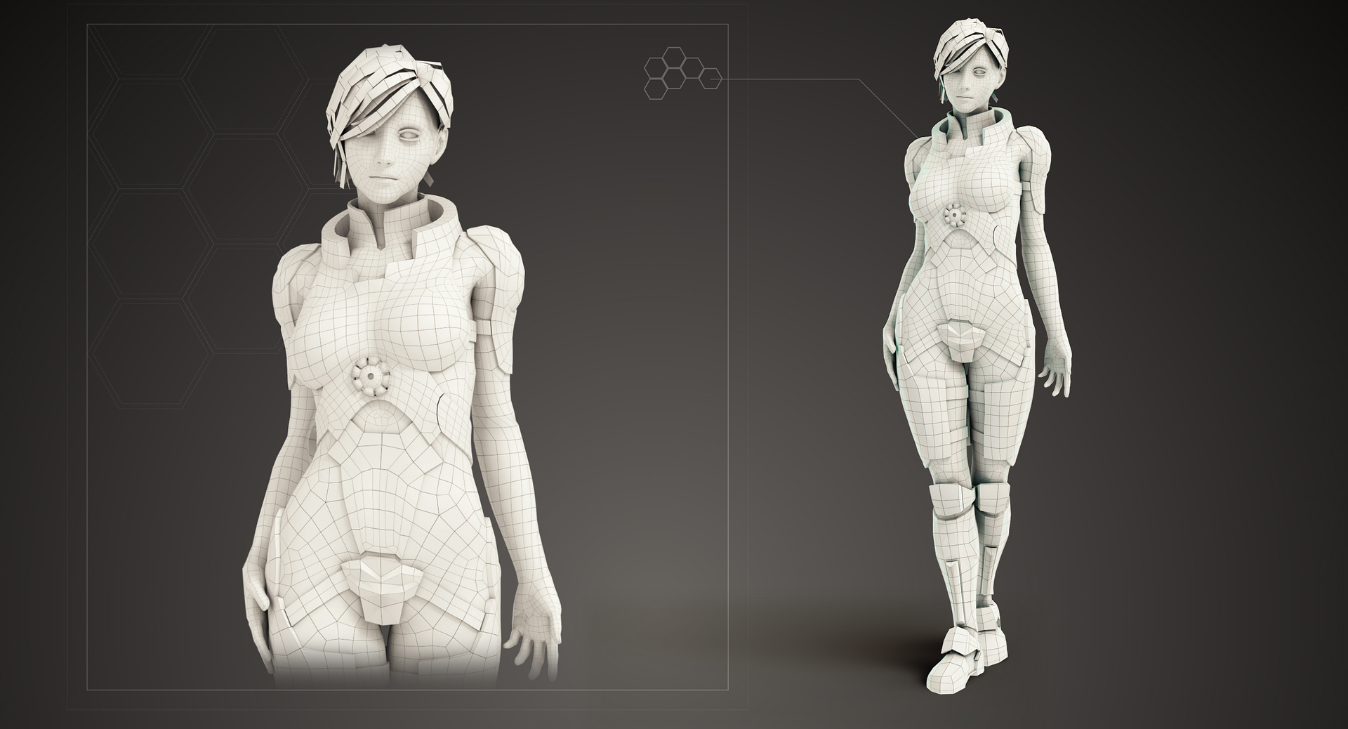 Humanoid Feminine Fantasy Body Base Pack for Custom Character