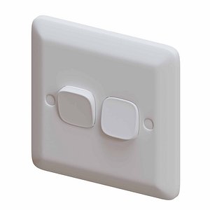3D Double Button Switch model