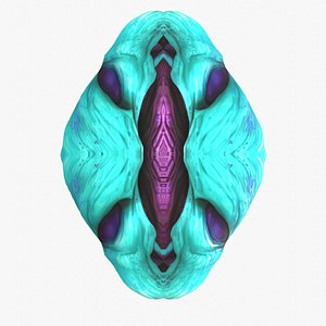 3D Blue Alien Egg 6 model