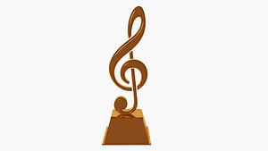 Treble clef award cup