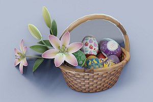 Easter Basket 3D Model