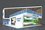 Exhibition Stand Booth Stall 12x16m Height 750cm 4 Side Open