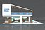 Exhibition Stand Booth Stall 12x16m Height 750cm 4 Side Open