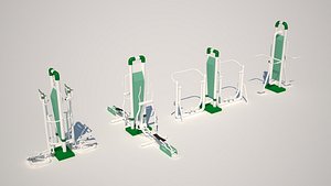 3D Street exercise equipment set-03