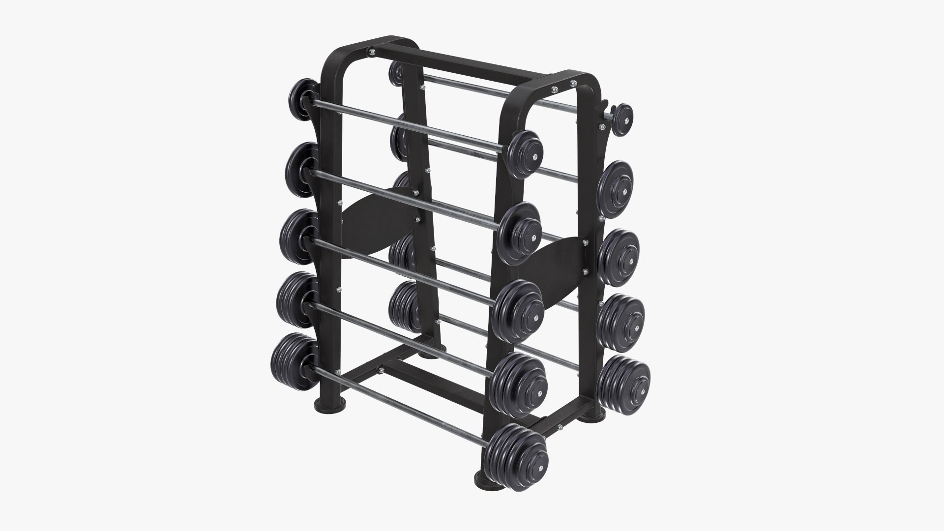 Set Rack Barbell 3D Model - TurboSquid 1666783