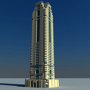 3d model marina crown dubai