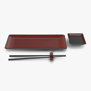 sushi set design 3D model