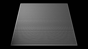 Perforated panel with 43 percent of opening