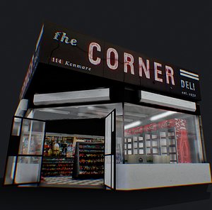 3D model Corner Store