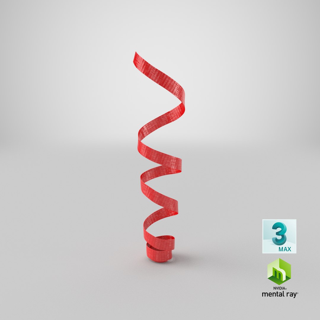 3D curly ribbon 05 - TurboSquid 1649251