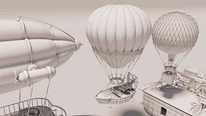 3D Steamboat Kitbash Set