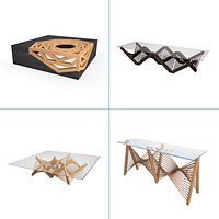 Wooden Graphic Tables And Consoles