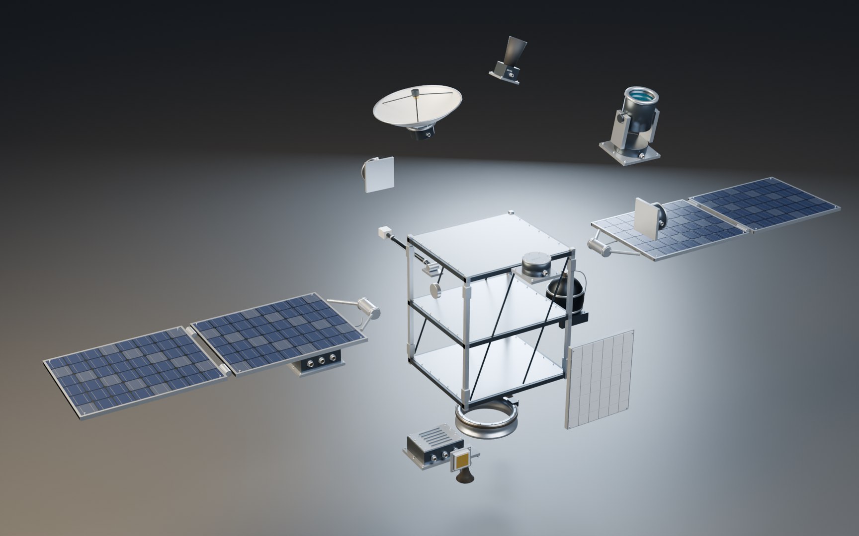 Modular Satelite 3D https://p.turbosquid.com/ts-thumb/P5/TbYJa0/J1/satelite_7/png/1789551239/1920x1080/fit_q87/fcae3c528c4574f75f5e5973c6e1dbb7a5fcfff2/satelite_7.jpg
