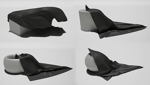 Cloth Cover Models and Reveal Animations 3D model