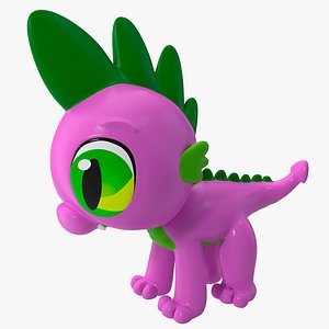 little pony spike toy 3d model