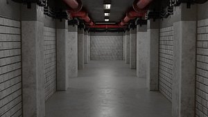 Bunker Hallway 3D model