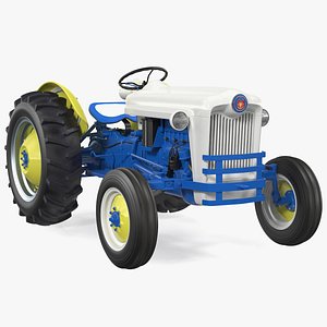 3D restored vintage tractor