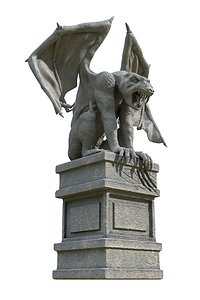 Gargoyle & pedestal