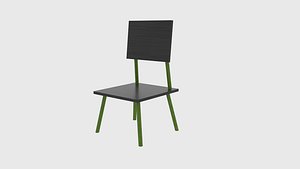 dhome japanese chair walnut 3D